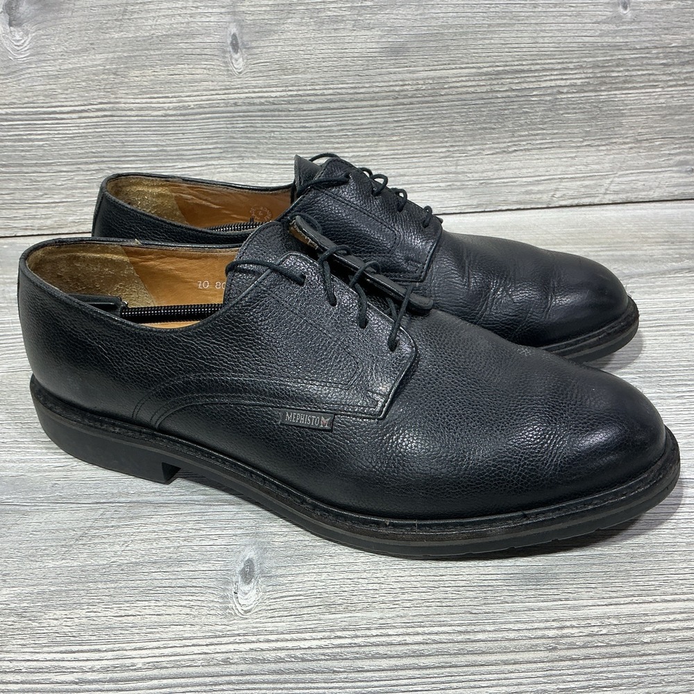 Mephisto Marlon Goodyear Welt Men's 13 Black Leather Lace Up Casual Derby France